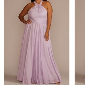 NWT Lilac Dress with High-neck and Full Skirt